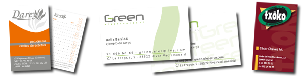 ejemplos de tarjetas